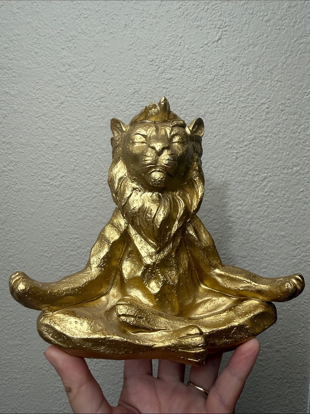 Sagebrook Home Resin 7” Yoga Lion